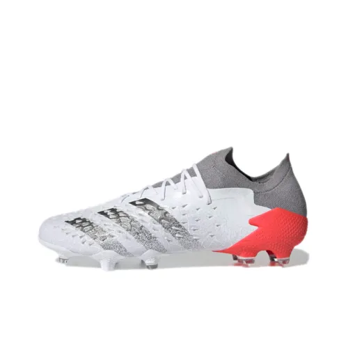 Adidas Predator Freak .1 Soccer Shoes Unisex Low-Top White/Gray/Red