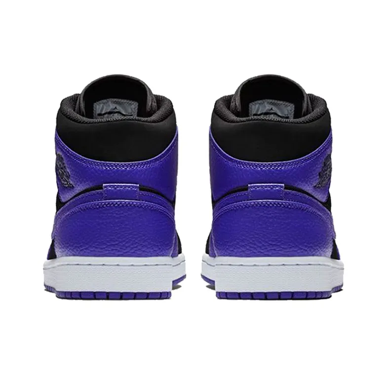 Jordan 1 Mid Black Dark Concord-4