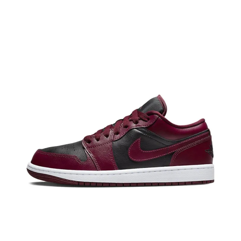 Jordan 1 Low Black Dark Beetroot Women's-0
