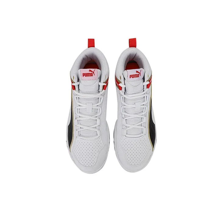 PUMA Unisex Rebound Future Evo Mid Top Black/White/Red-3