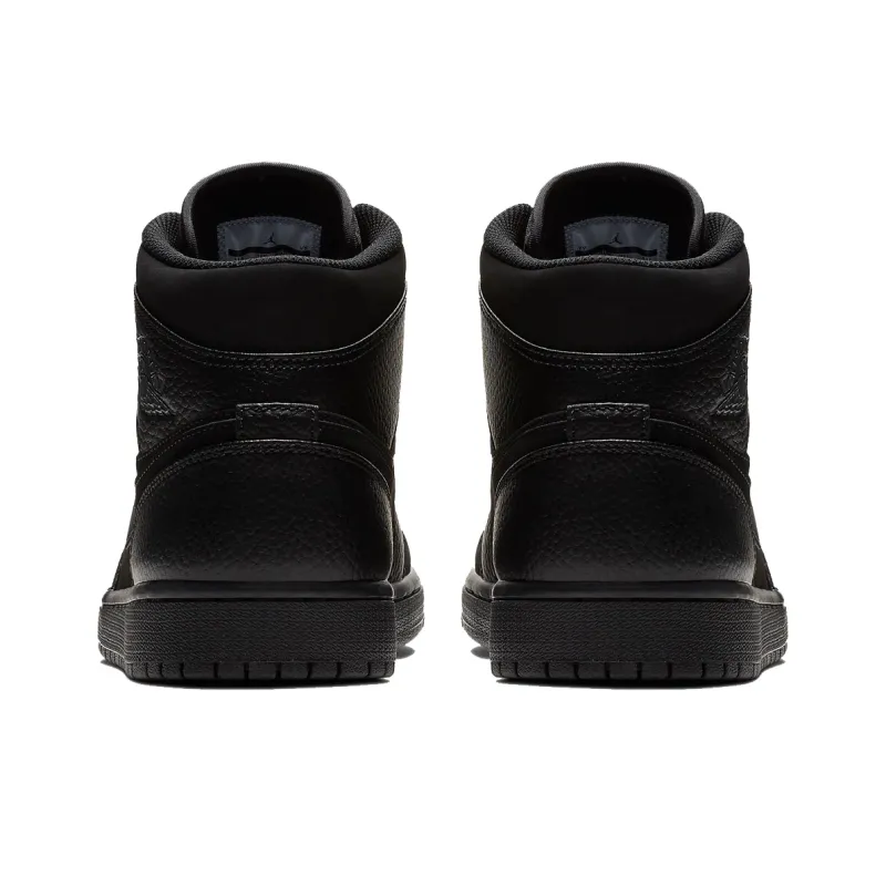 Jordan 1 Mid Black Dark Smoke Grey-4