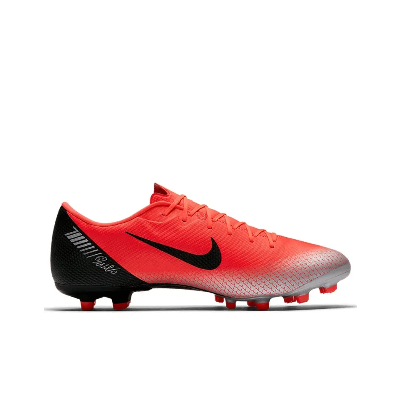 Nike Mercurial Vapor 12 MG Rubber Short Studs Cushioning Anti-Slip And Wear-Resistant Soccer Shoes Men's Red Black-1