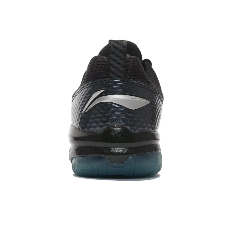 LiNing Sonic Boom 1.0 Cushioned Slip Resistant Abrasion Resistant Low Top Badminton Shoes Men's Black Blue-5