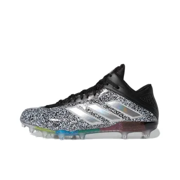 Adidas FREAK GHOST FG Rubber Long Studs Wear-Resistant Soccer Shoes Men's Black Silver