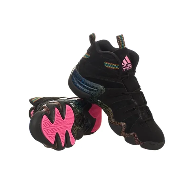 Adidas Crazy 8 Cushioned Slip Resistant Mid Top Vintage Basketball Shoes Men's Black Laser-5