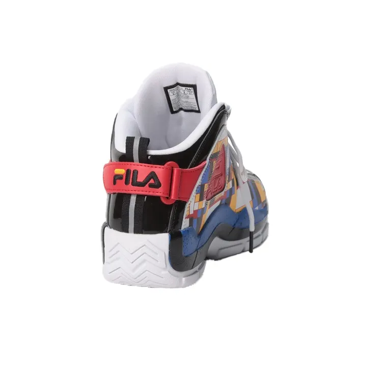 FILA Grant Hill 2 Cushioning Coverage Height Increasing High-Top Vintage Basketball Shoes Men's White Blue-3