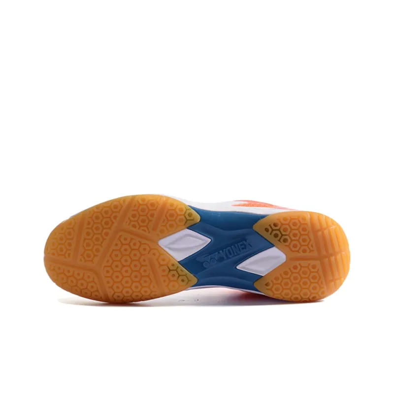 YONEX Power Cushion Durable Cushioning Low Top Badminton Shoes Unisex White Orange-4