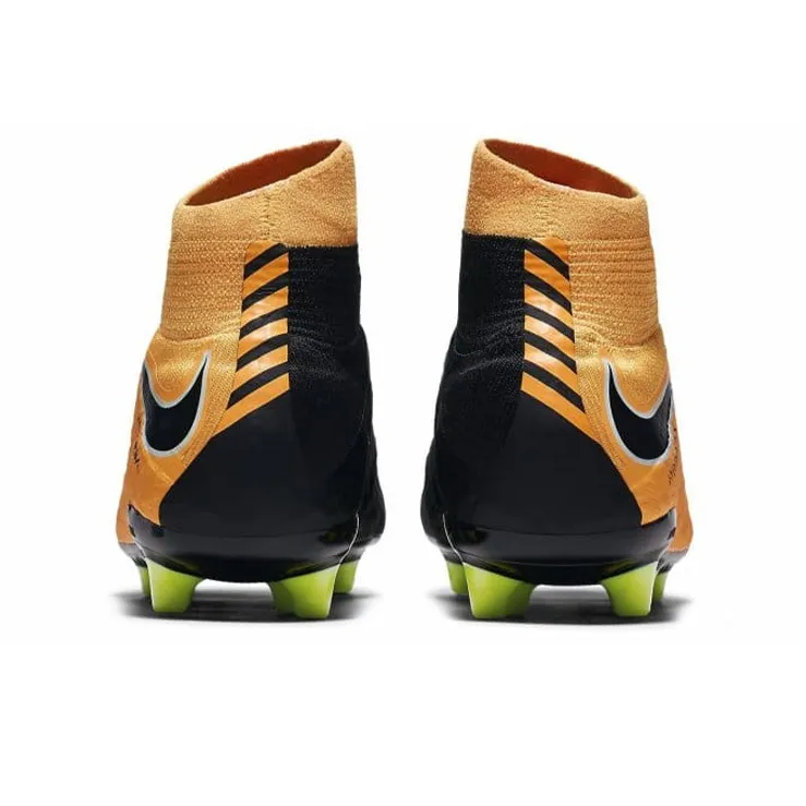 Nike AG Rubber Short Studs Cushioning Anti-Slip And Wear-Resistant Soccer Shoes Men's Yellow Black-4