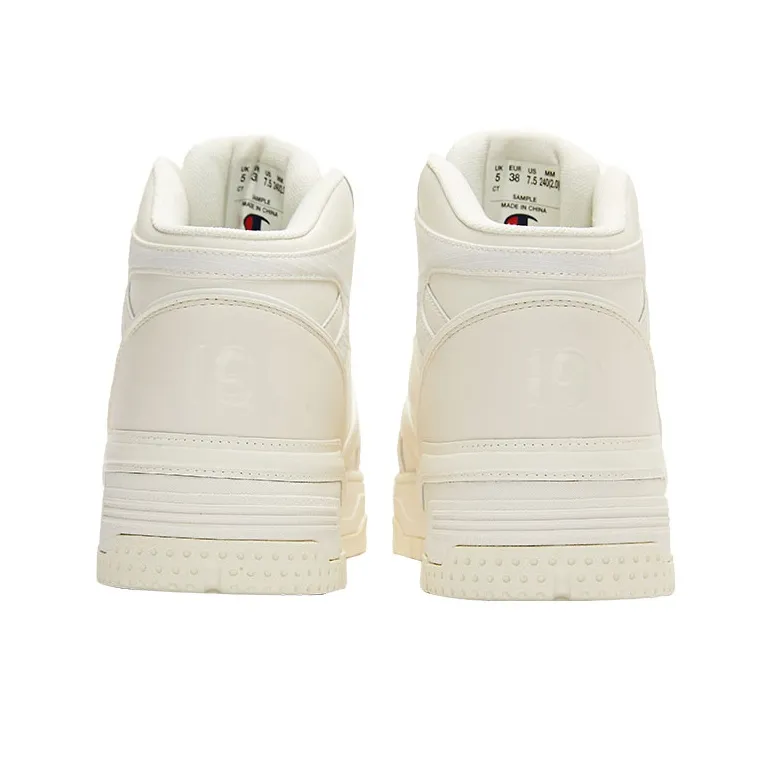 Champion RetroBasket 19 High-Top Vintage Basketball Shoes Women's Milk White-3