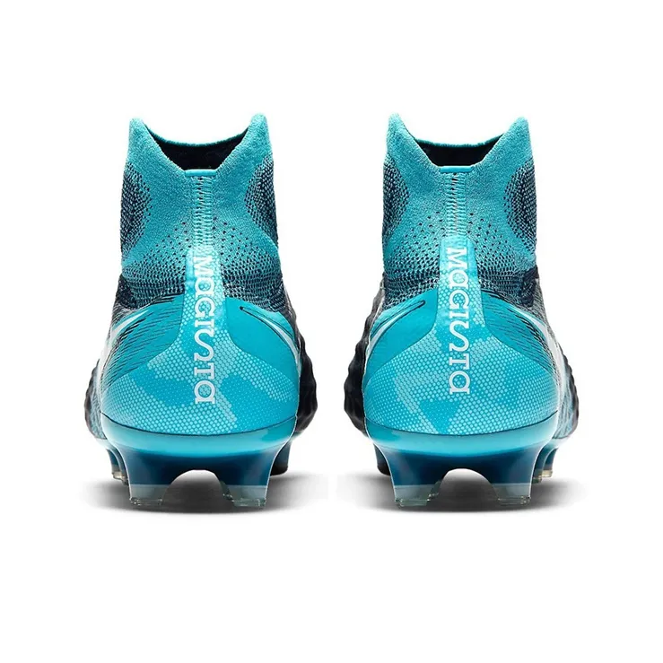 Nike Magista Obra 2 FG Rubber Long Studs Cushioning Anti Slip And Wear Resistant Soccer Shoes Men's Blue-4