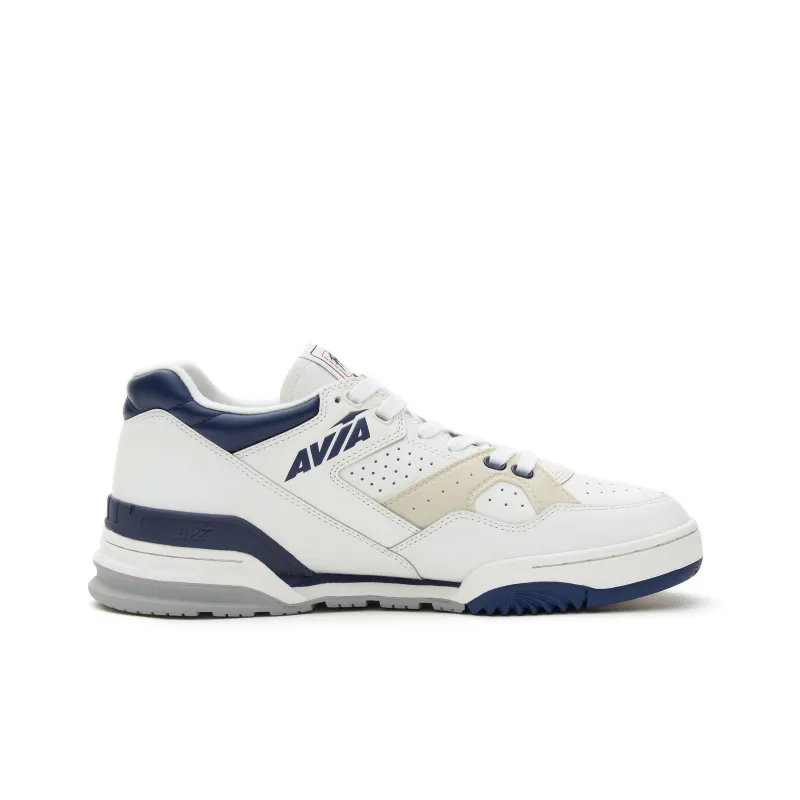 AVIA 855 Series Low Top Vintage Basketball Shoes Men's White Blue-1