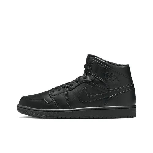 Jordan 1 Mid Triple Black