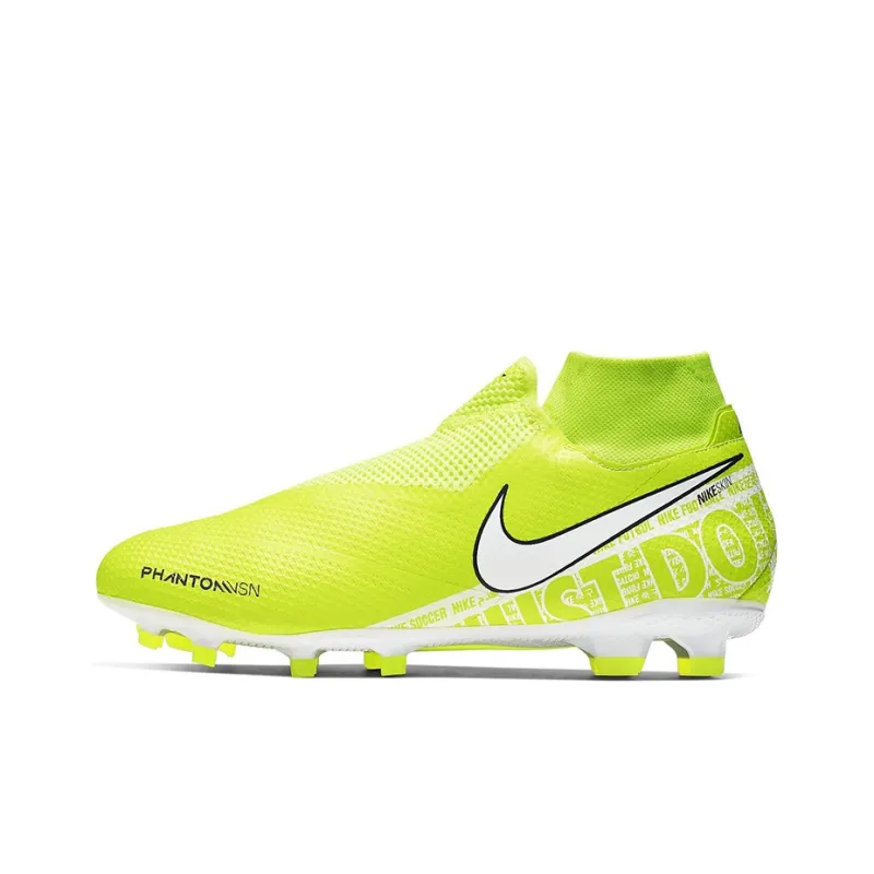 Nike Phantom Vision Soccer Shoes Men Mid-Top Neon Yellow-0