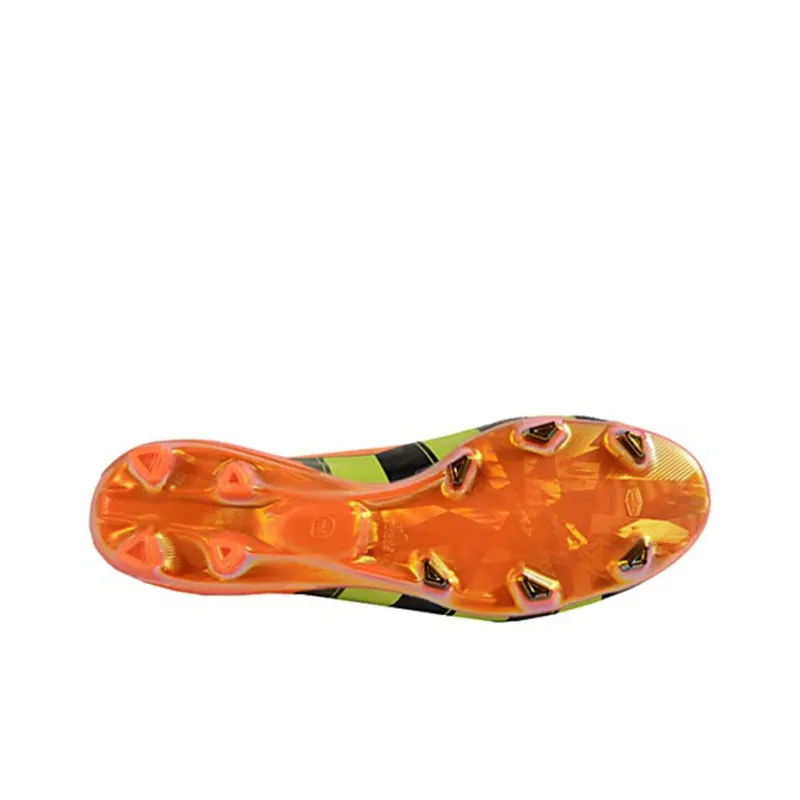 Adidas F50 FG Rubber Long Studs Natural Ground Slip Resistant Soccer Shoes Men's Green Orange Black-4