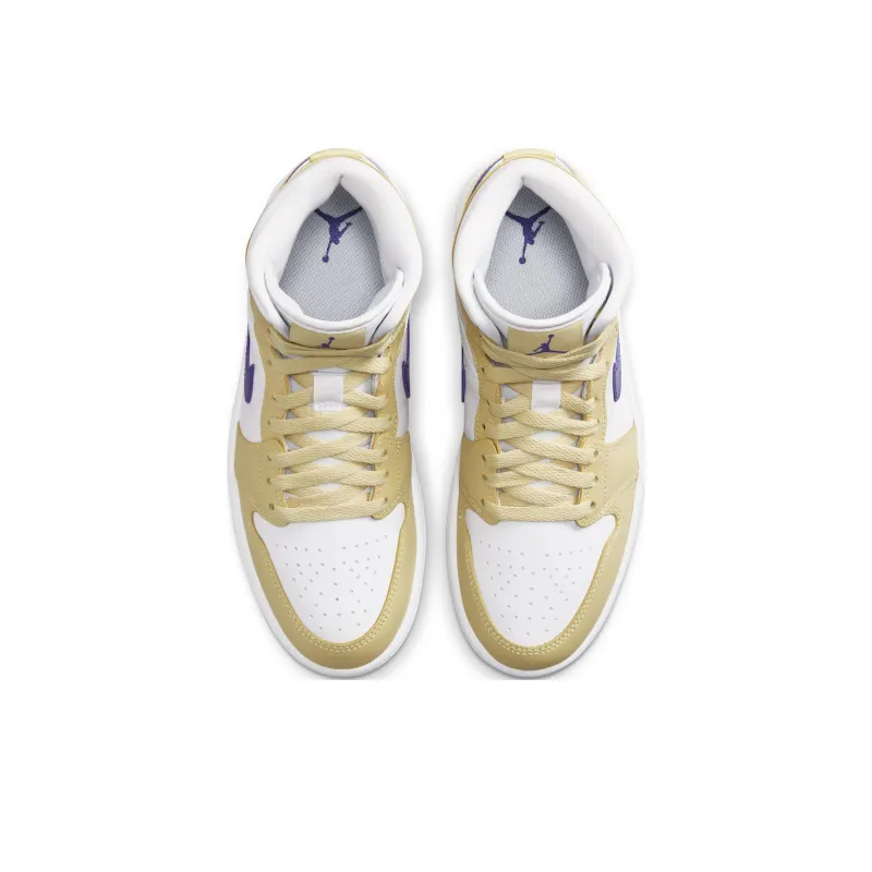 Jordan 1 Mid Lemon Wash Lapis Women's-3