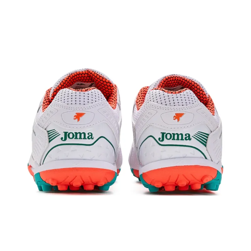 Joma TF Rubber Broken Studs Abrasion Resistant Soccer Shoes Men's White Green-4