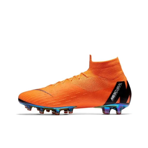 Nike Mercurial Superfly 6 Soccer Shoes Men Mid-Top Orange/Black