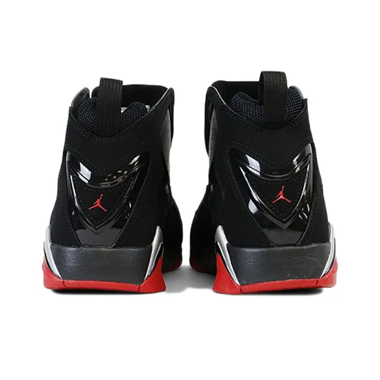 Jordan True Flight Black/Gym Red Metallic Silver-3