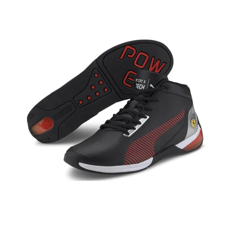 PUMA Scuderia Ferrari X Kart Cat X Mid 'Black Rosso Corsa'-4
