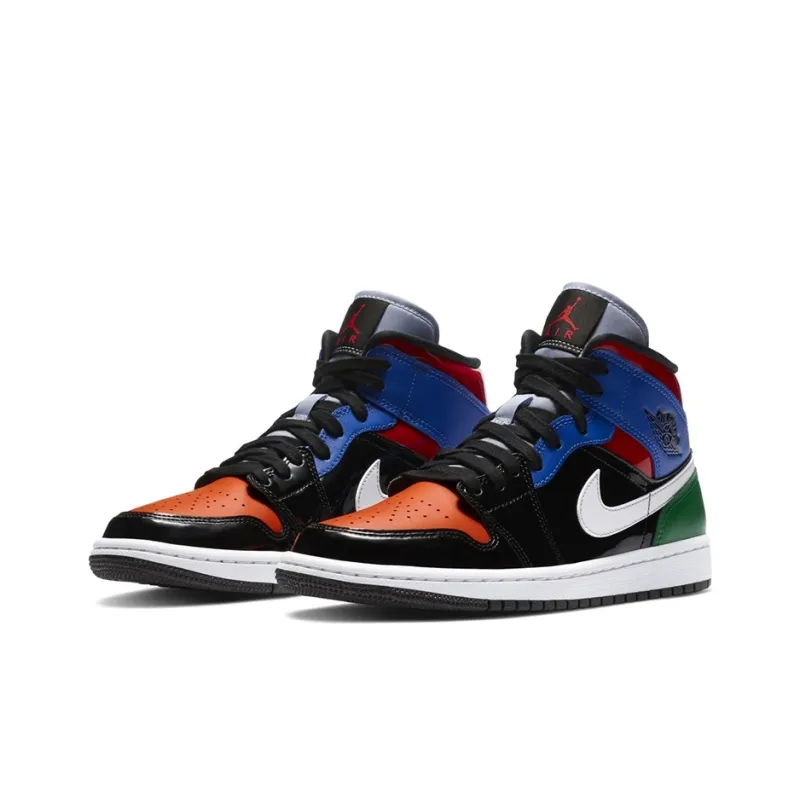 Jordan 1 Mid Multi Patent Women's-2