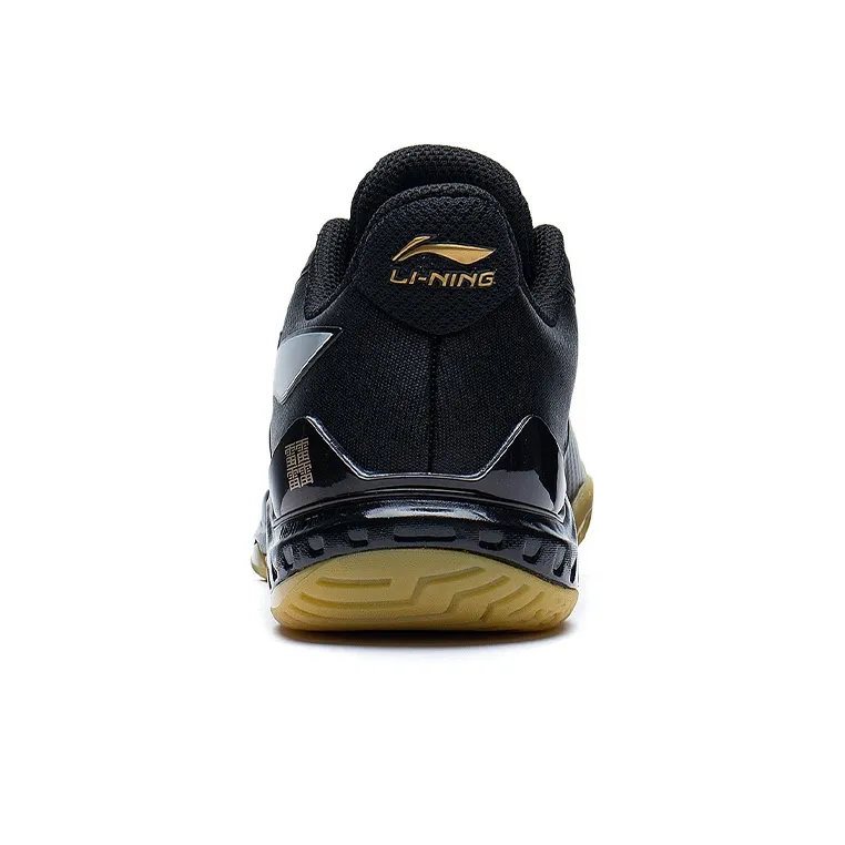 LiNing Cushioning Anti Slip And Wear Resistant Coverage Support Low Top Badminton Shoes Unisex Black-5