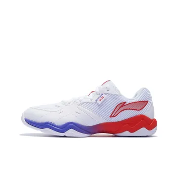 LiNing Sound Waves 2 Cushioned Slip Resistant Abrasion Resistant Low Top Badminton Shoes Unisex Standard White