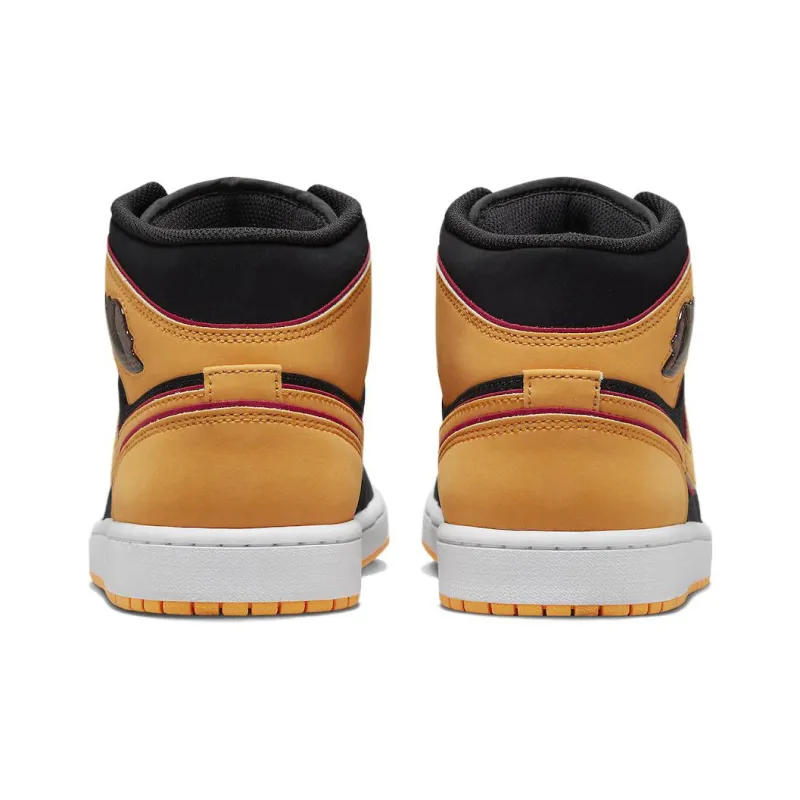 Jordan 1 Mid Fat Tongue Black Orange-4