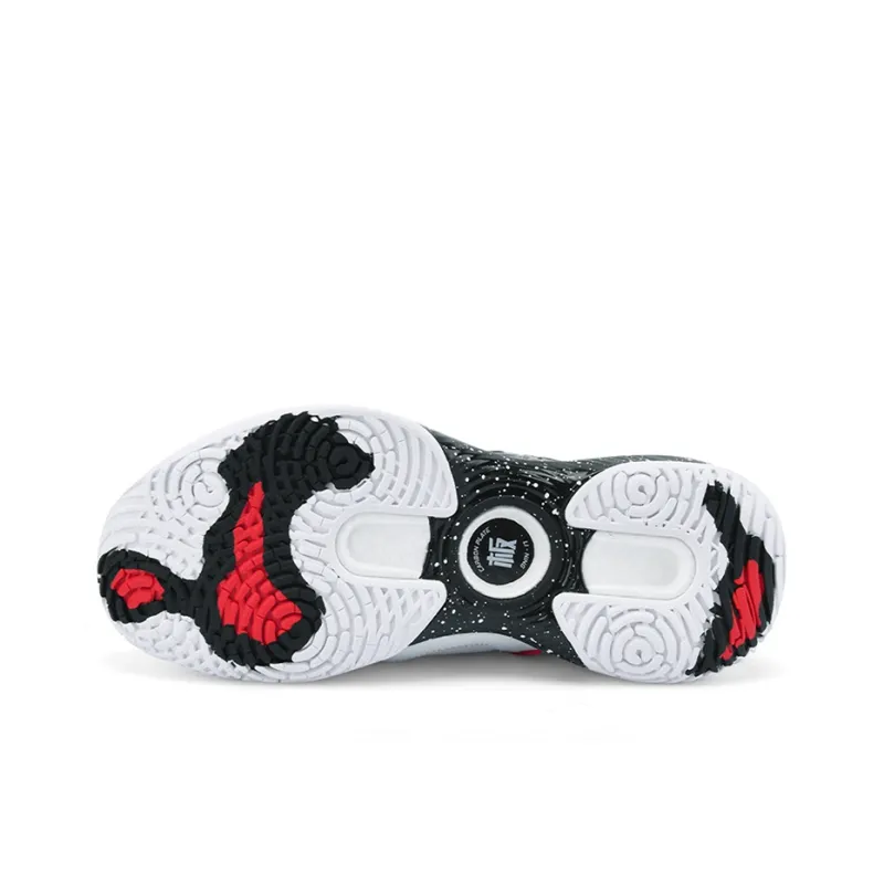 LINING Badminton Shoes Unisex Mid Top Black/White/Red-4