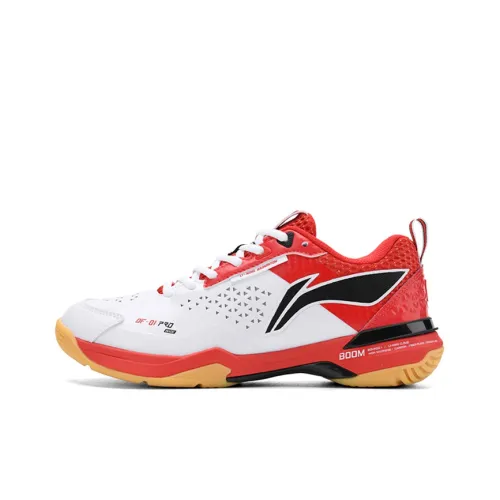 LINING Blade Pro Badminton Shoes Unisex Low-Top White/Red