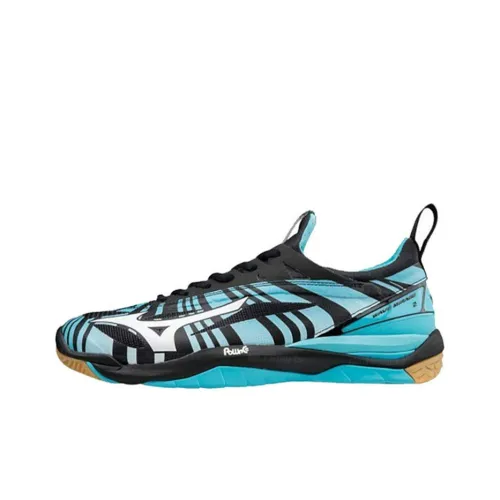 Mizuno Badminton Shoes Men Low-Top Blue/Black/White