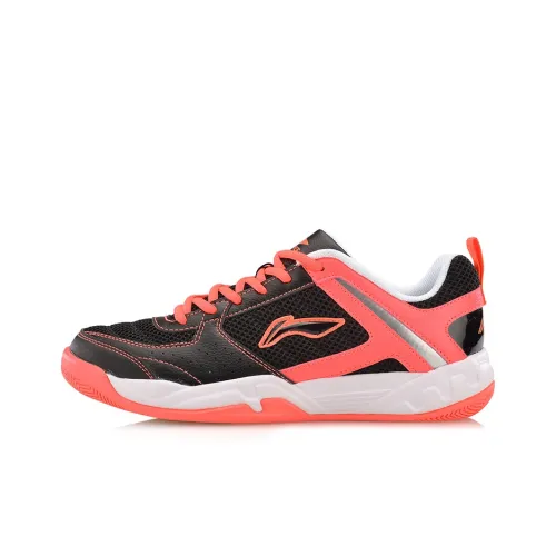 LINING Attack Badminton Shoes Women's Low-Top Black/Pink