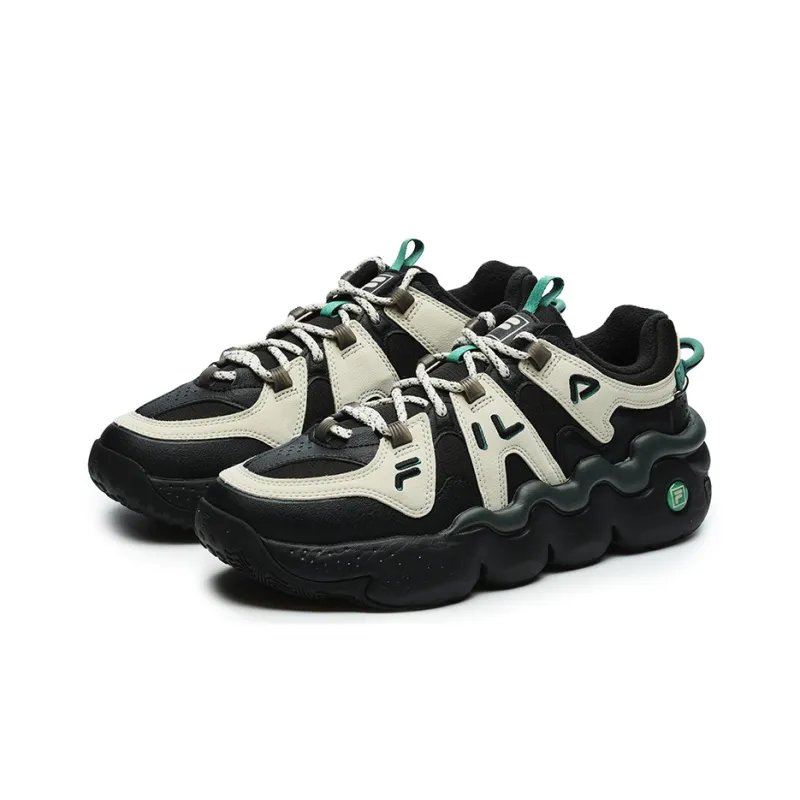 FILA Panini Low Top Vintage Basketball Shoes Men's Black Oat-2