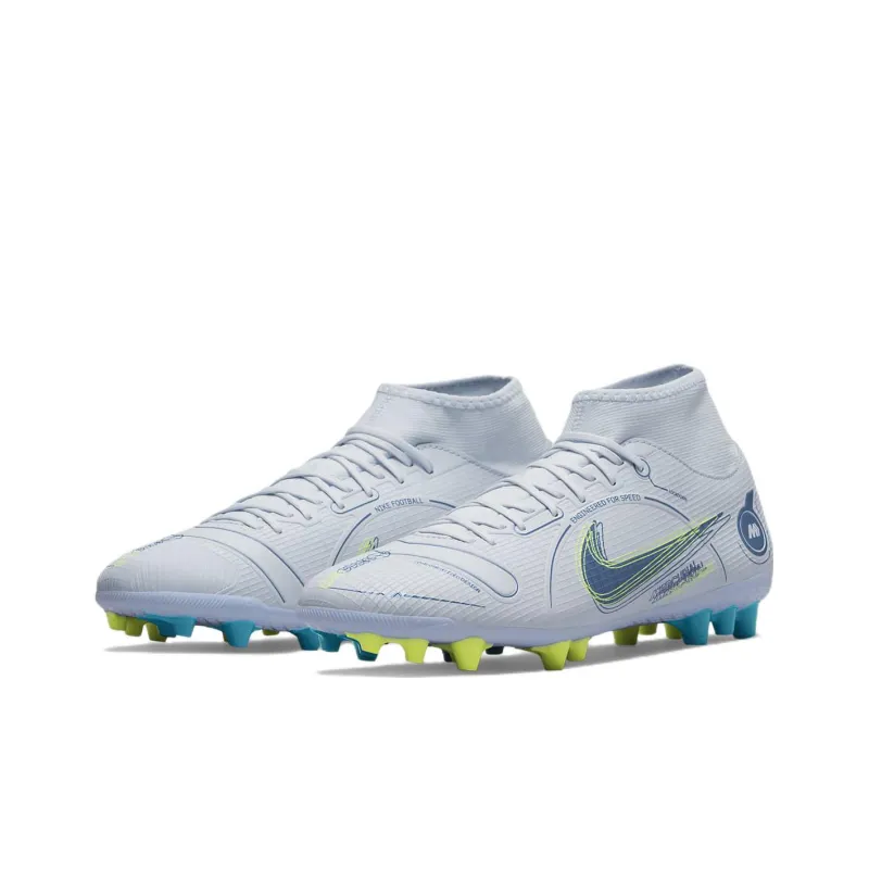 Nike Superfly 8 Academy AG 'Gray Light Blue Yellow'-2