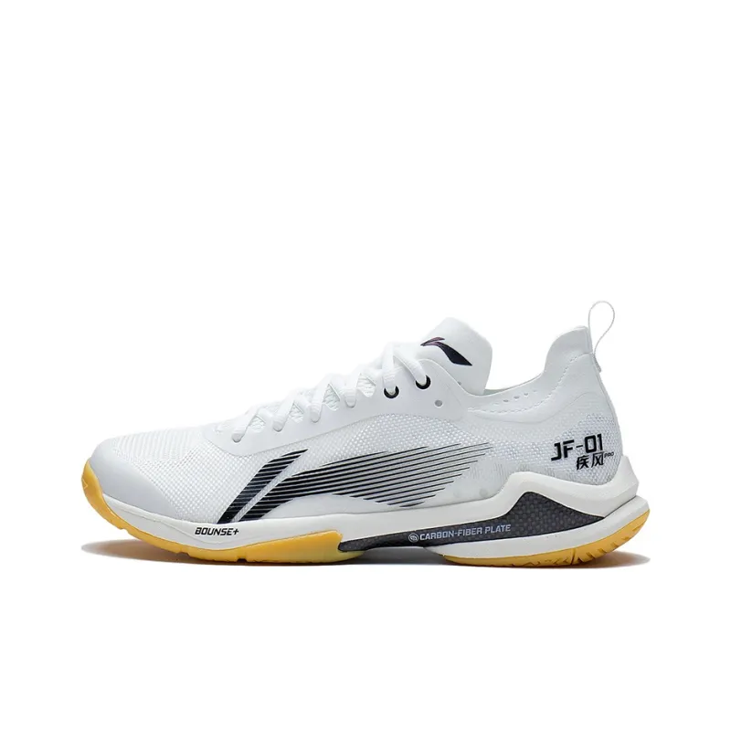 LINING Sprint Pro Badminton Shoes Unisex Low Top Standard White/Black-0