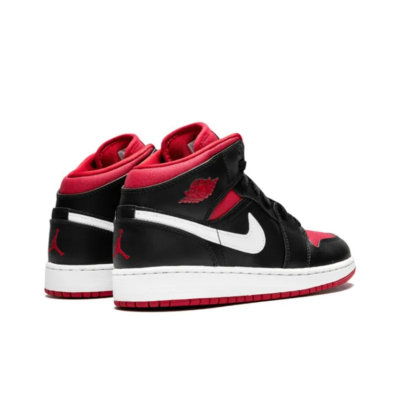 Jordan 1 Retro Mid Black Red White-3