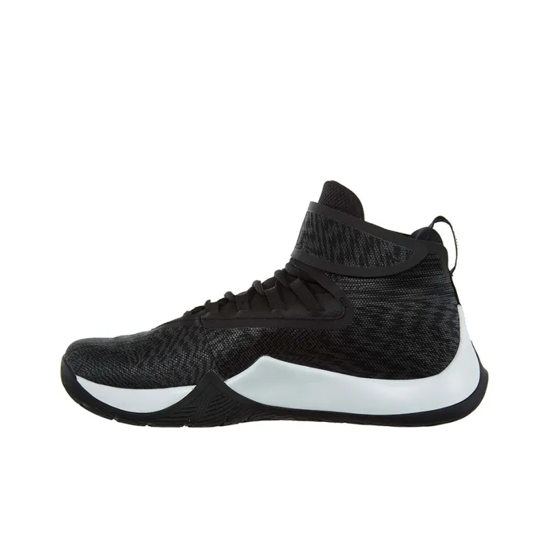 Jordan Fly Unlimited Cushioned Slip-Resistant High-Top Vintage Basketball Shoes Unisex White Black-0