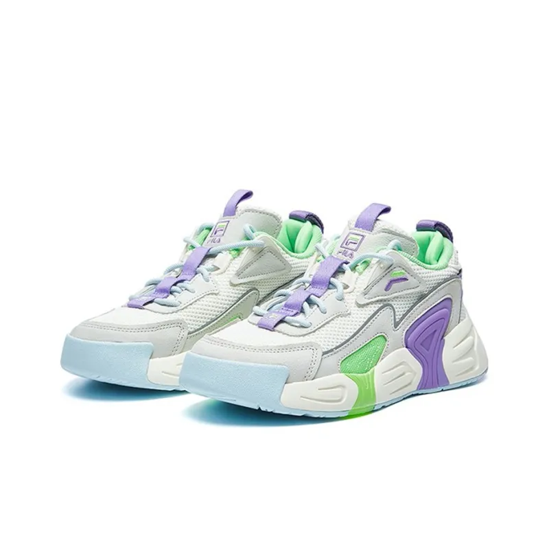 FILA Swarm Low Swirl Sneakers Purple/white/grey Women's-1