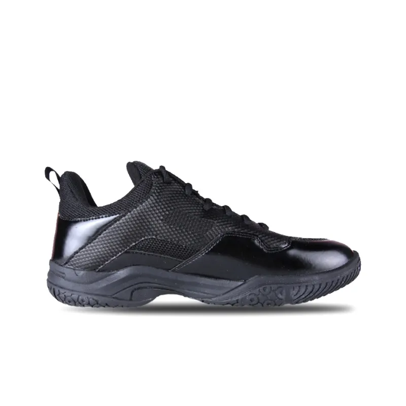 VICTOR Cushioned Slip Resistant Abrasion Resistant Low Top Badminton Shoes Unisex Black Gold-1