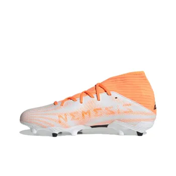 Adidas Nemeziz 3 FG Rubber Long Studs Natural Ground Wear-Resistant Soccer Shoes Men's White Orange