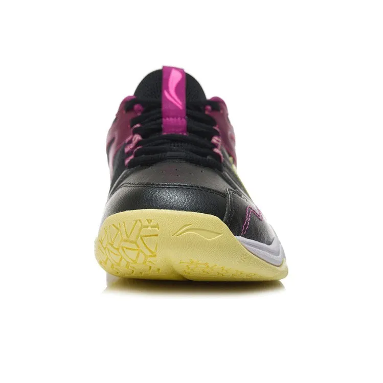 LiNing Sound Waves Cushioning, Slip Resistant, And Abrasion Resistant Low Top Badminton Shoes Men's Black Purple-3