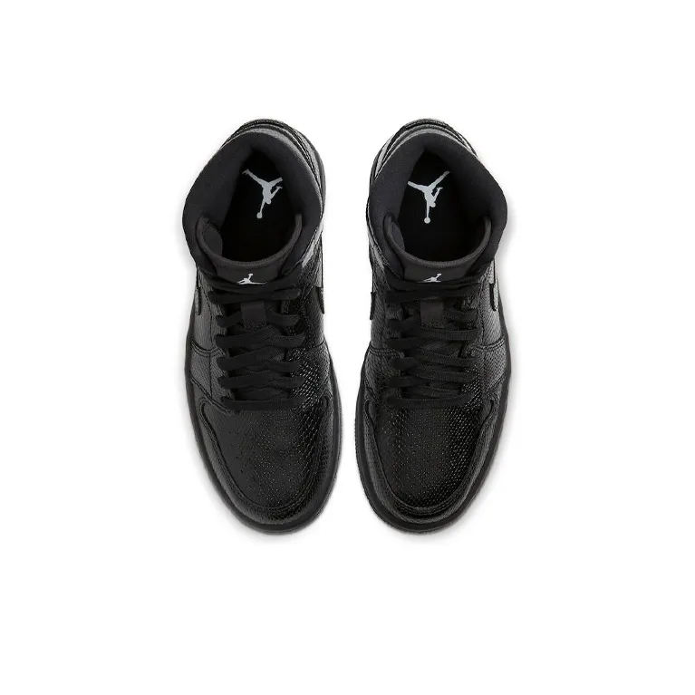 Jordan 1 Mid Black Snakeskin Women's-2