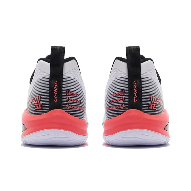 LiNing Sprint SE Wear Resistant Support Rebound Low Top Badminton Shoes Unisex Blue Red White-3