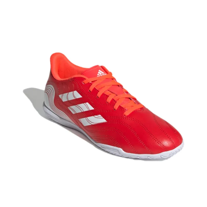 Adidas Copa Sense.4 IC/IN Indoor Slip-Resistant Soccer Shoes Men's Red White-2
