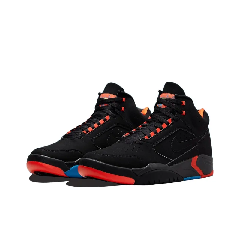 Nike Air Flight Lite Ii Mid Black Team Orange-2