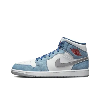 JORDAN 1 Mid French Blue Fire Red