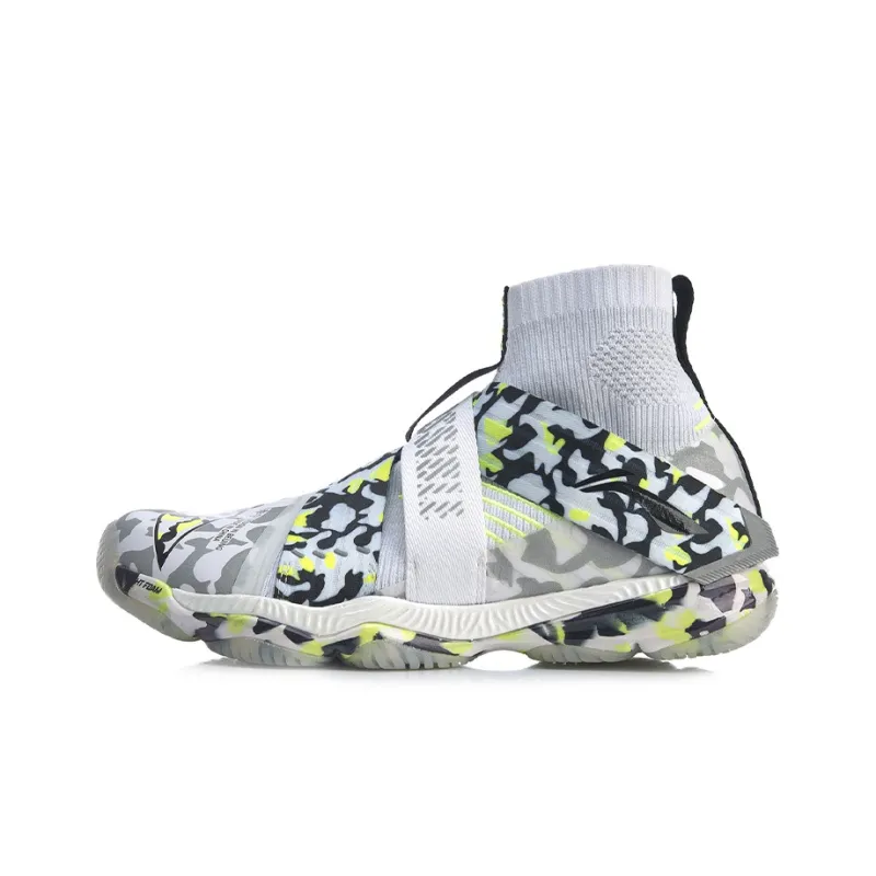 LiNing Ranger Cushioning, Slip Resistant, And Abrasion Resistant High Top Training Shoes Men's Yellow Gray Black-0