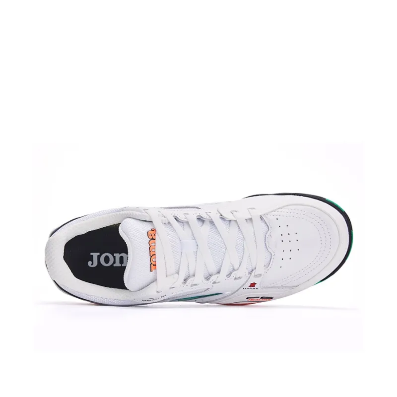 Joma IC/IN Anti Slip Wear Resistant Soccer Shoes Men's White Green-3