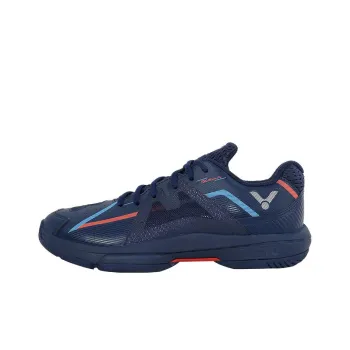 VICTOR Cushioned Slip Resistant Abrasion Resistant Low Top Badminton Shoes Unisex Navy Blue