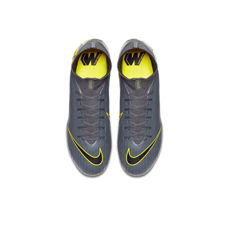 Nike Mercurial Superfly 6 Soccer Shoes Men Mid Top Gray/Yellow-3