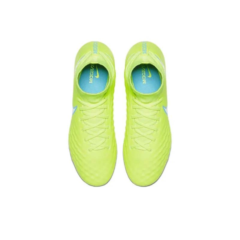 Nike FG Rubber Long Studs Cushioning Anti Slip And Wear Resistant Soccer Shoes Men's Neon Yellow-3